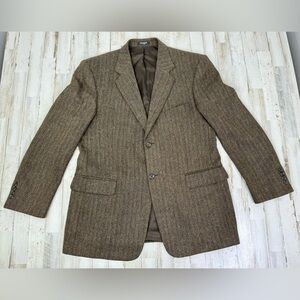Stafford Vintage Tweed Blazer Men's 42R Classic Fit Wool & Lambswool Herringbone